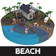 Beach House Island Props Collection - Game Ready Low Poly - 3DOcean Item for Sale